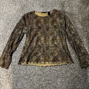 90s Liz Claiborne animal print long sleeve